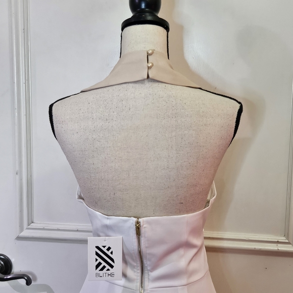 Blithe Beige/White Gold Button Multi-Color Halter Blazer Dress,Large,NWT - Picture 11 of 16
